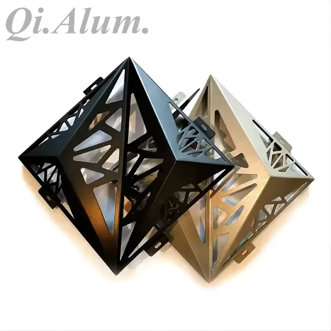 Panneau en aluminium 3D résistant à la pression du vent pour façades hautes - Foshan Qi Aluminum Decorative Materials Co., Ltd