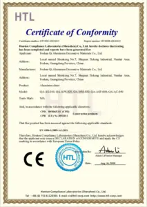Certificat Qi Aluminum